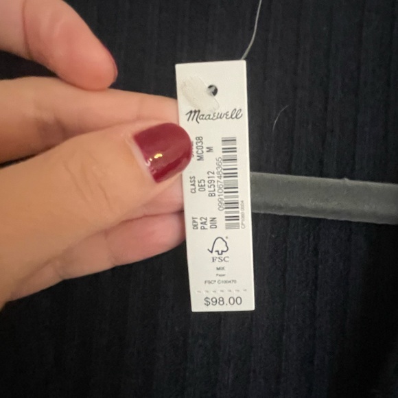 NWT Madewell cardigan. Supper soft & cozy, warm navy color. - Picture 5 of 5